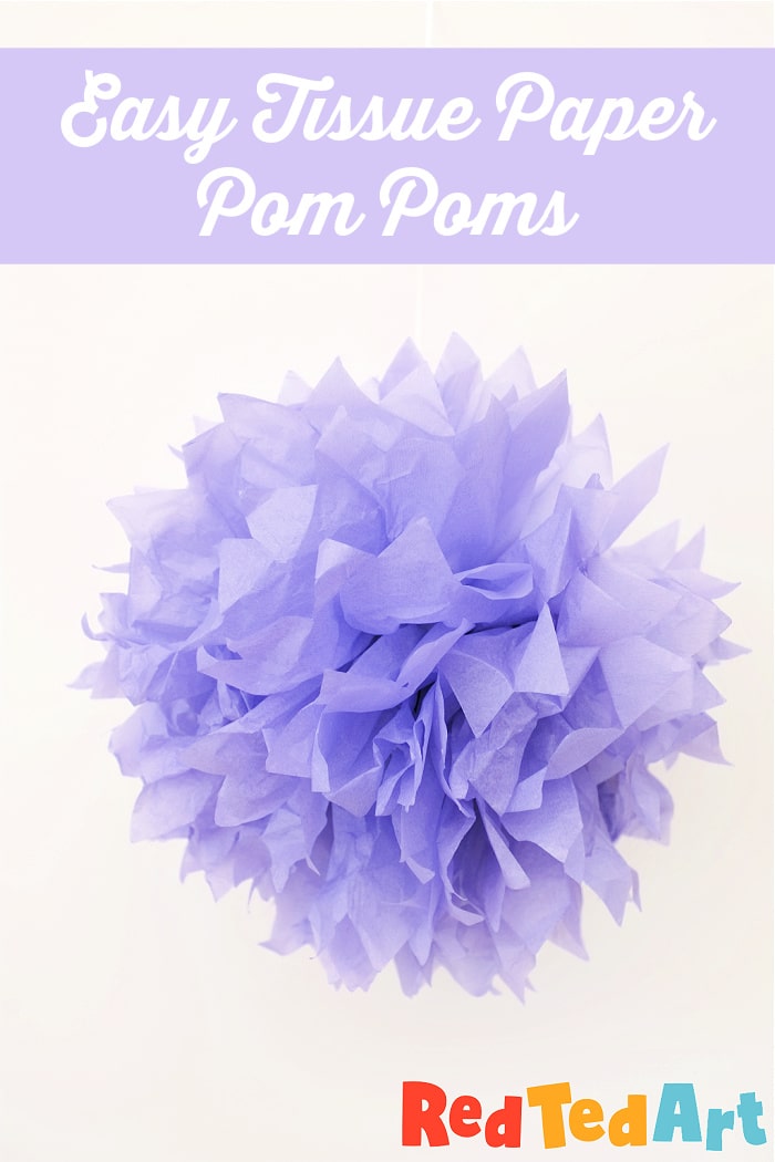 How to make tissue paper pom poms DIY - Red Ted Art